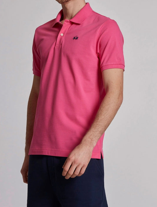 La Martina man Polo T-shirt LILAC ROSE BPMP01