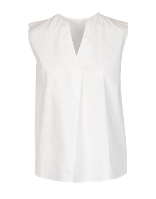 Anonyme Sleeveless Top Women with V-Neck Light White P123ST150